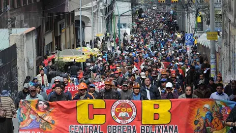 Marchas en La Paz Foto: money.com.bo
