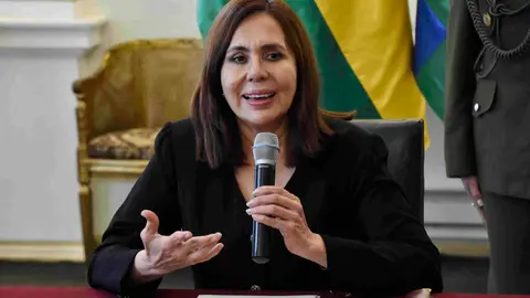 Karen Longaric. (Foto: Viceministerio de Comunicaci&oacute;n).