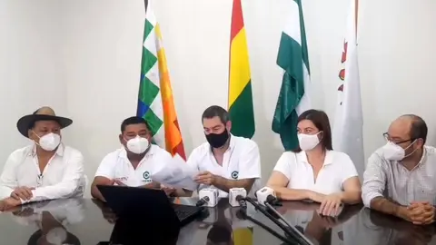 Alianza Creemos presenta denuncia ante el TSE para inhabilitar la sigla del MAS Foto: Creemos