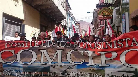 Marcha de Comit&eacute; C&iacute;vico Potosinista Foto: RRSS