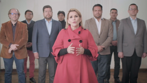Jeanine A&ntilde;ez deja de lado su candidatura Foto: Captura de Pantalla