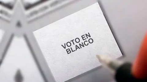 Imagen referencial del voto en blanco Foto: RRSS
