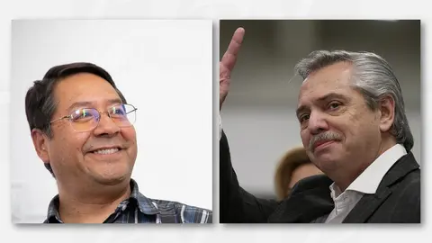Luis Arce Foto: kandire y Alberto Fernandez Foto: Reuters