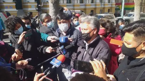 El ejecutivo nacional de la Federaci&oacute;n de Trabajadores Universitarios de Bolivia, Galo Andrade (Foto: Pagina Siete)