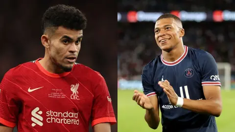 Luis D&iacute;az y Kylian Mbapp&eacute;. (Foto: Gladiadores del f&uacute;tbol).