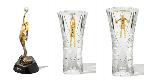 Nuevos trofeos de la NBA. (Foto. Sporting News).