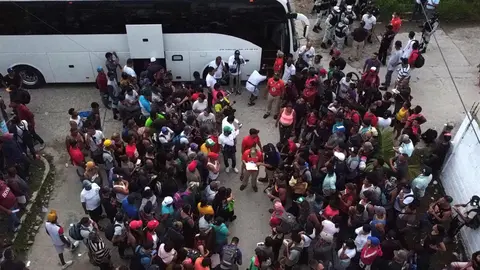 Migrantes en El Paso, Texas. (Foto: Forbes M&eacute;xico).