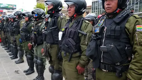 Polic&iacute;a Boliviana. (Foto: Bol).