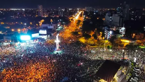 Concentraci&oacute;n cruce&ntilde;a. (Foto: Opini&oacute;n).