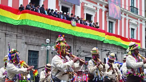 Celebraci&oacute;n del d&iacute;a del Estado Plurinacional. (Foto: La &Eacute;poca).