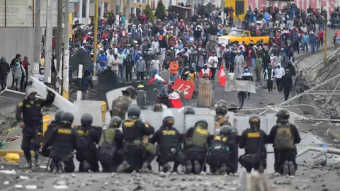 Protestas en Per&uacute;. (Foto: N+).