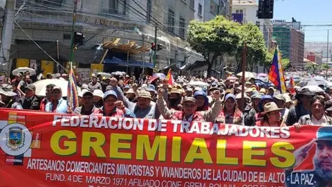 Gremiales en moviliaci&oacute;n. (Foto: ED).