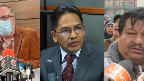 Carlos Alarc&oacute;n, Jorge Silva y Jes&uacute;s Cahuna