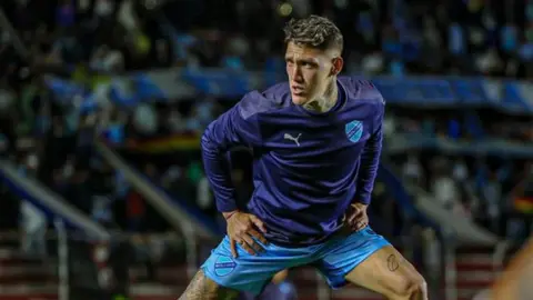 Bryan Bentaberry, defensor uruguayo. (Foto: Prensa Club Bol&iacute;var).