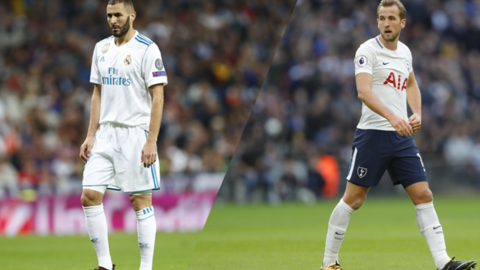Karim Benzema (izq) y Harry Kane (der). (Foto: L'&Eacute;quipe).