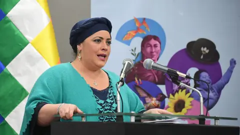 Mar&iacute;a Nela Prada, ministra de la presidencia. (Foto: ABI).