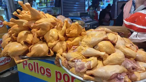 Carne de Pollo en mercado Foto: RRSS