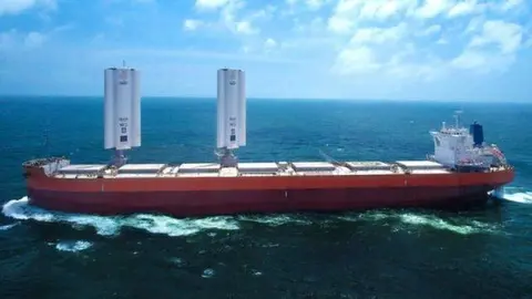 Carguero e&oacute;lico. (Foto: BBC).