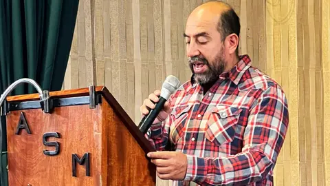 Omar Mustaf&aacute;, presidente del Club Deportivo Jorge Wilstermann. (Foto: Erbol).