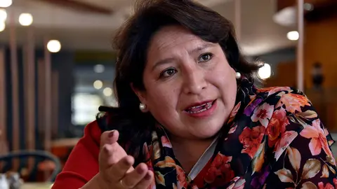 Dina Chuquimia, vocal del Tribunal Supremo Electoral. (Foto: La Raz&oacute;n).