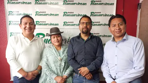 De izquierda a derecha: Jos&eacute; Luis Bedregal, Virginia Velasco, Joshua Bellott y Jos&eacute; Luis Flores.