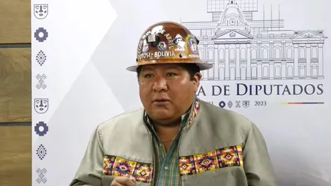 Hilari&oacute;n Mamani, senador masista. (Foto: Unitel).