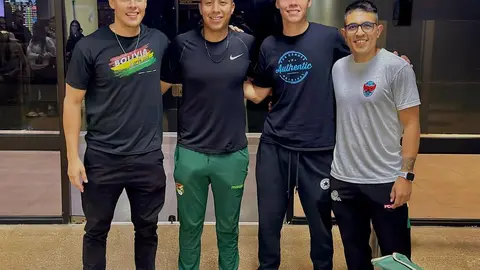 El equipo de raquet boliviano. (Foto: RR. SS.).