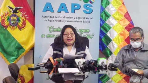 Karina Ordo&ntilde;ez, directora de la Autoridad de Agua Potable y Saneamiento B&aacute;sico. (Foto. LT).