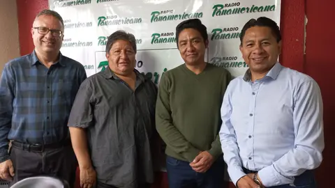 De izquierda a derecha: Carlos Alarc&oacute;n, Manuel Morales, Marcelo Arequipa y Jos&eacute; Luis Flores