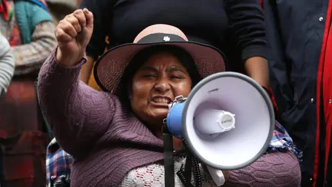 Personas con discapacidad protestan. (Foto: Que Pasa Media).