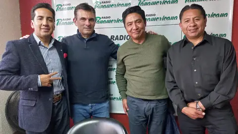 De izquierda a derecha: William Bascop&eacute;, Rodrigo Paz, Marcelo Arequipa y Jos&eacute; Luis Flores.