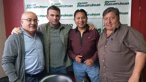 De izquierda a derecha: Hugo Moldiz, Rodrigo Paz, Jos&eacute; Luis Flores y Manuel Morales.
