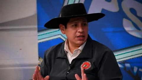 Armin Flores, secretario de actas de la Confederaci&oacute;n Sindical &Uacute;nica de Trabajadores Campesinos de Bolivia (Csutcb). (Foto: Gustavo Ticona, Ahora el Pueblo)