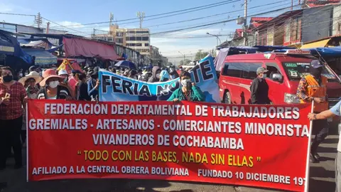 Gremiales cochabambinos. (Foto: Red Uno).