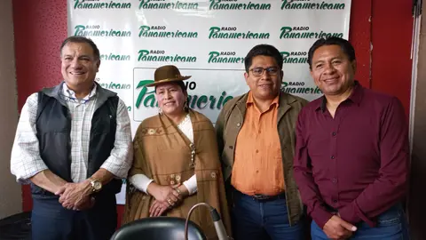 De izquierda a derecha: Franklin Pareja, Virginia Velasco, Israel Quino y Jos&eacute; Luis Flores.