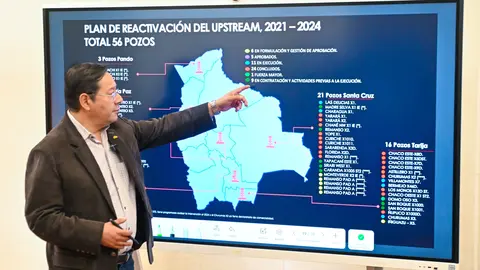 Luis Arce, presidente de Bolivia. (Foto: YPFB).