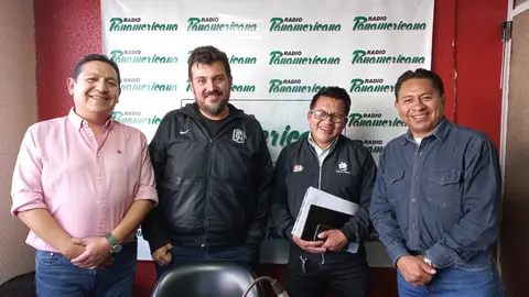 De izquierda a derecha:  Jos&eacute; Luis Bedregal, Carlos Saavedra, Ren&aacute;n Cabezas y Jos&eacute; Luis Flores.