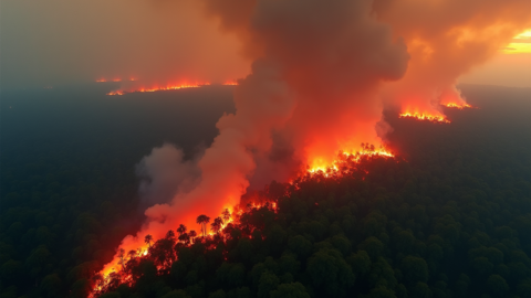 Incendio en Amazon&iacute;a Foto: Panamericana