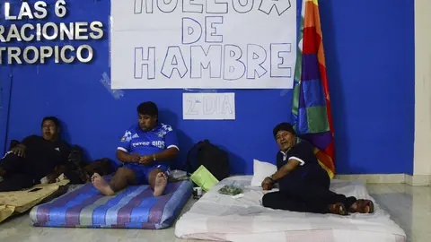 Huelga de hambre de Evo Morales. (Foto: Pa&iacute;s-Uruguay).