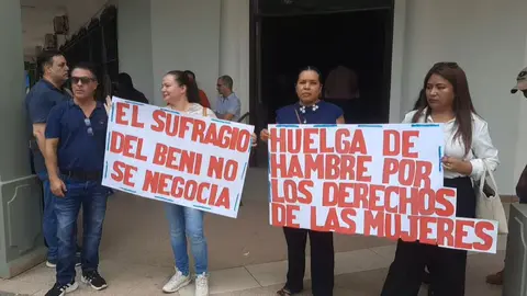 Huelga de hambre Beni. (Foto: Erbol).