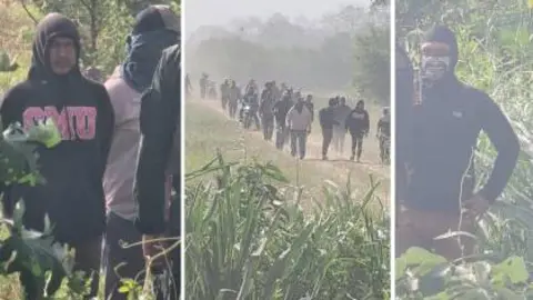 Presuntos avasalladores en Guarayos. (Foto: Unitel).
