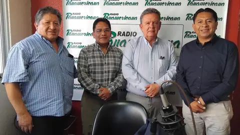 De izquierda a derecha: Manuel Morales, Jorge Silva, Luis Eduardo Siles y Jos&eacute; Luis Flores.