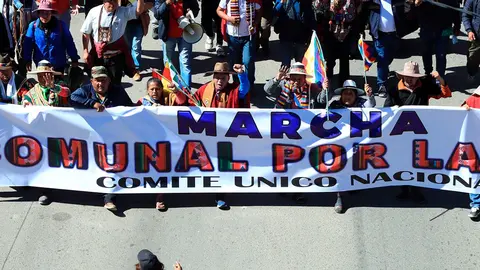 Marcha evista. (Foto: La Raz&oacute;n).