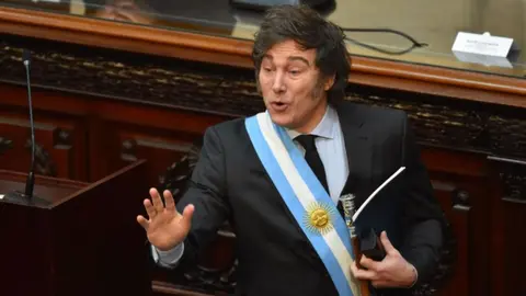 Javier Milei, presidente argentino. (Foto: France 24).