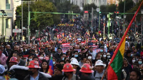 Movilizaciones en La Paz. (Foto: ABI).