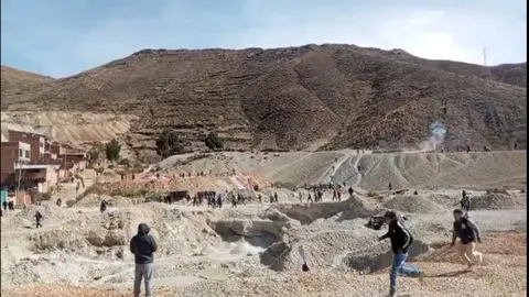 Conflictos en Llallagua. (Foto: El Deber).