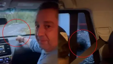 Atentado contra Julio C&eacute;sar Triana. (Foto. Emisora Atl&aacute;ntico).