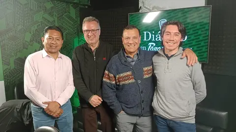 De izquierda a derecha: Jos&eacute; Luis Flores, Carlos Alarc&oacute;n, Franklin Pareja y Manuel Mercado.