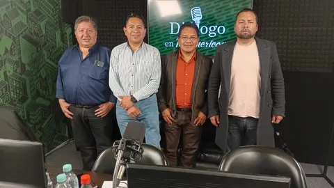 De izquierda a derecha:  Manuel Morales, Jos&eacute; Luis Flores, Jorge Silva y Joshua Bellott.