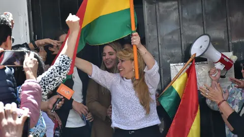 Jeanine A&ntilde;ez, expresidente de Bolivia. (Foto. El Deber).